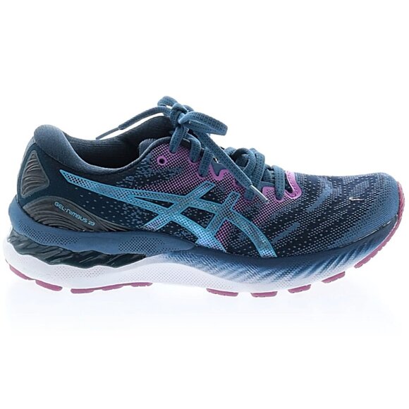 ASICS Women's GEL-NIMBUS 23 Running Shoes in Grand Shark/Digital Aqua - Picture 1 of 10